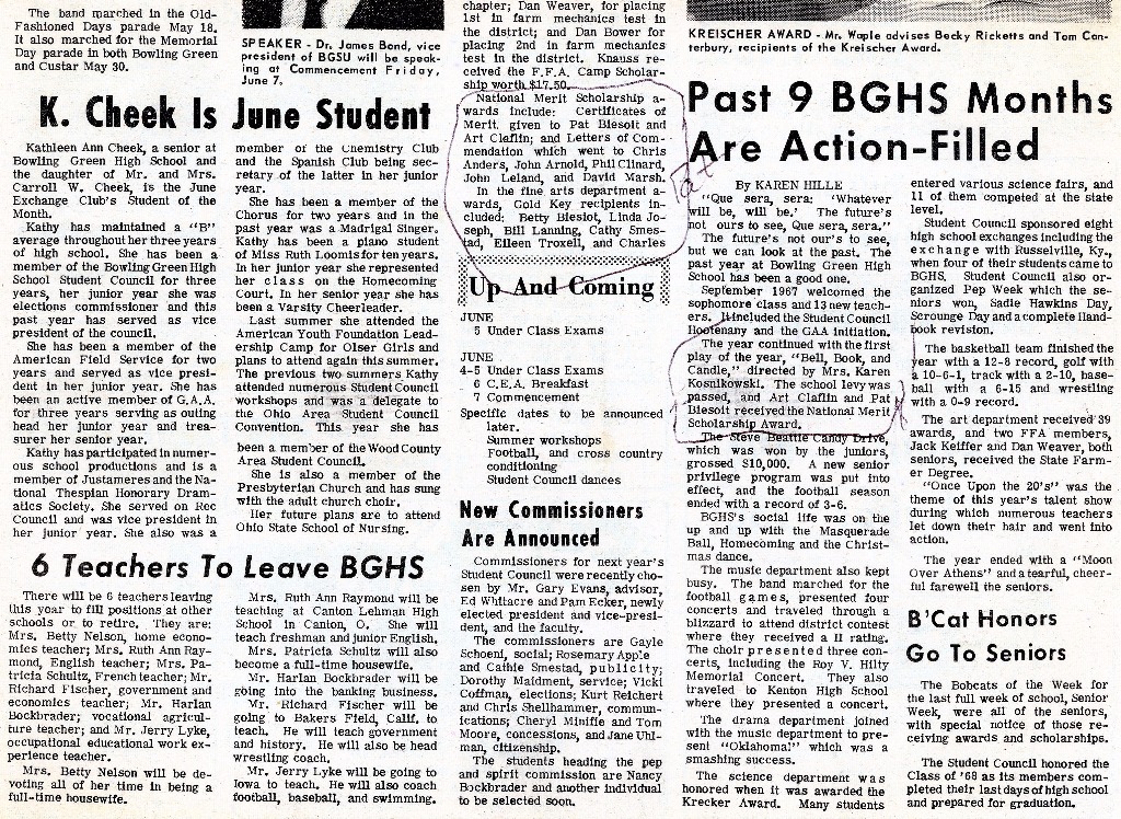 June 3, 1968 - pg. 1 (bottom)