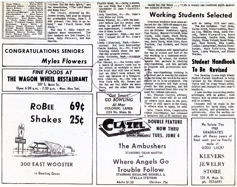 June 3, 1968 - pg. 2 (bottom)
