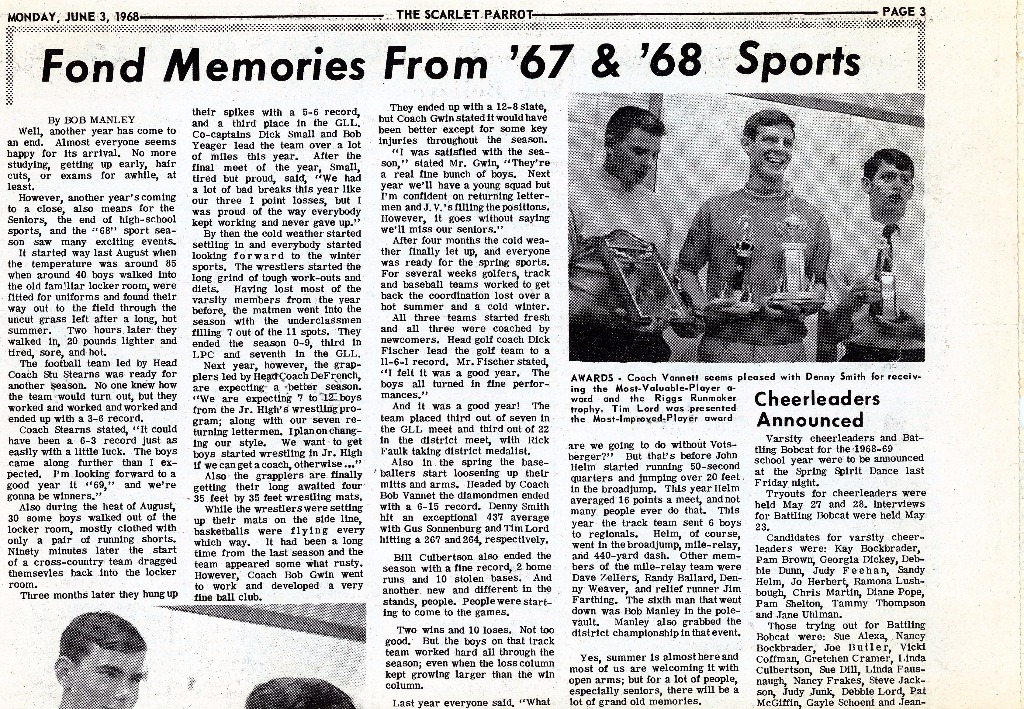 June 3, 1968 - pg. 3 (top)