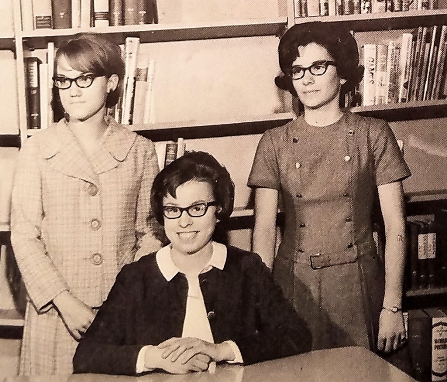 Westwood Class Officers 1965-66 (L-R): Pat Wilhelm, VP; Ruth Leiendecker, President; Ruth Wilhelm, Secretary/Treasurer.