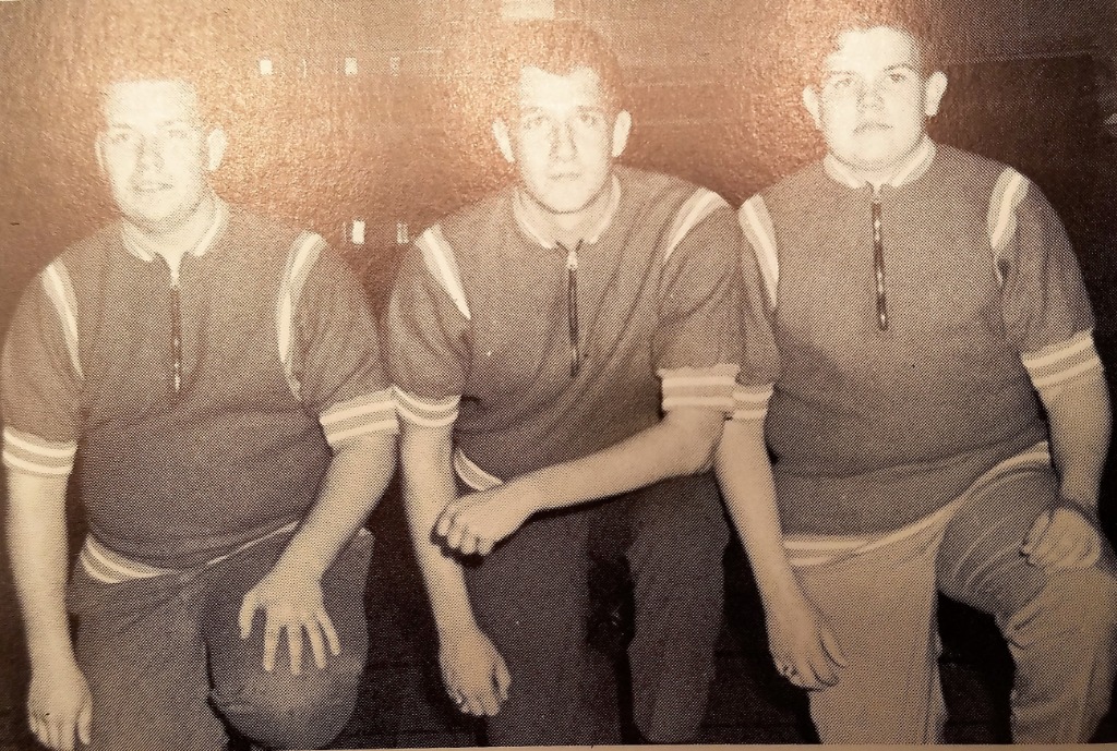 From 1966 Yearbook, Sophomore year. Basketball Managers (L-R): Hal Brown, Larry Shaner (67), Dave Dickey.